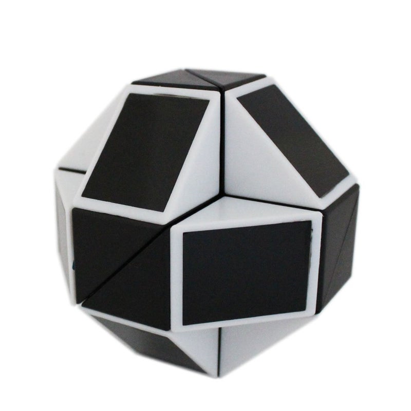 Mipartebo Magic Snake Cube Twist Puzzle 24 Wedges Large Size Twist Fidget Snake Toys Gift Party Favors Game Goodie Bag Fillers Christmas Stocking Stuffers for Kids Adults Teens Black - Image 3